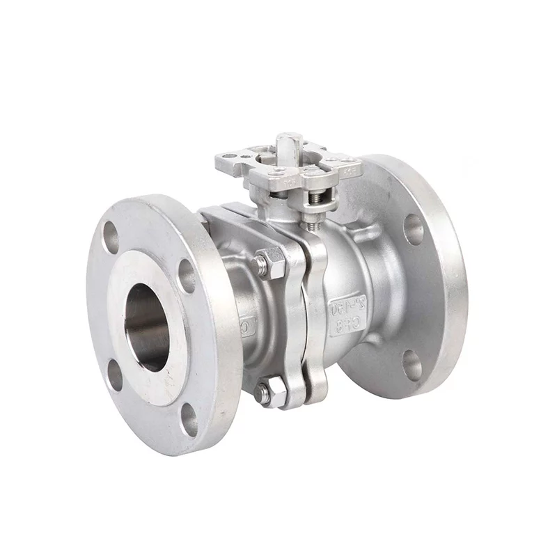 PC Flanged Ball Valve ASME ANSILB With ISO Direct Mounting Pad