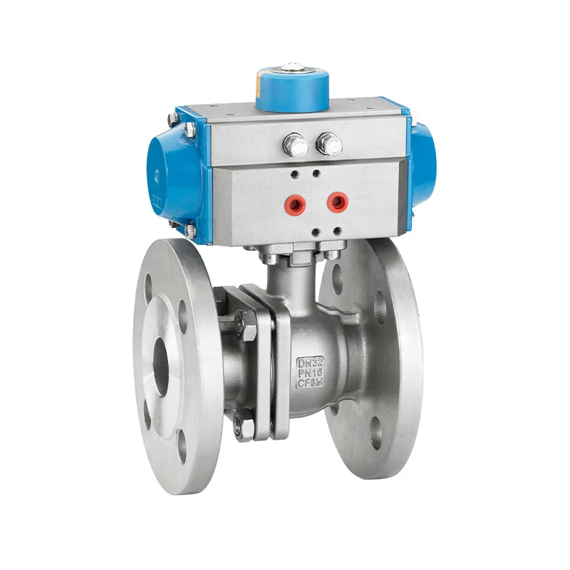 Pneumatic PC Flanged Ball Valve