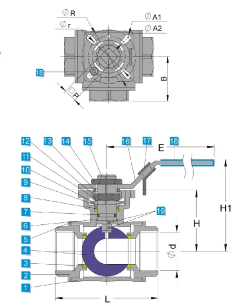 Stainless Steel Way Ball Valve WOG